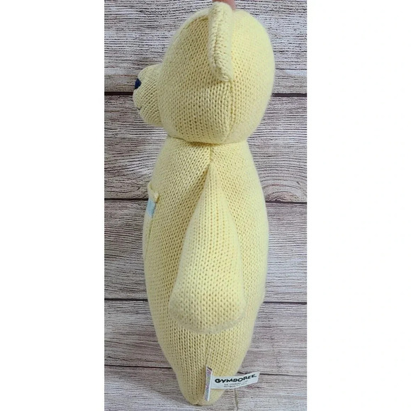 Vintage Gymboree Plush Knit Teddy Bear Stuffed Animal Toy Yellow 12" - Picture 4 of 7